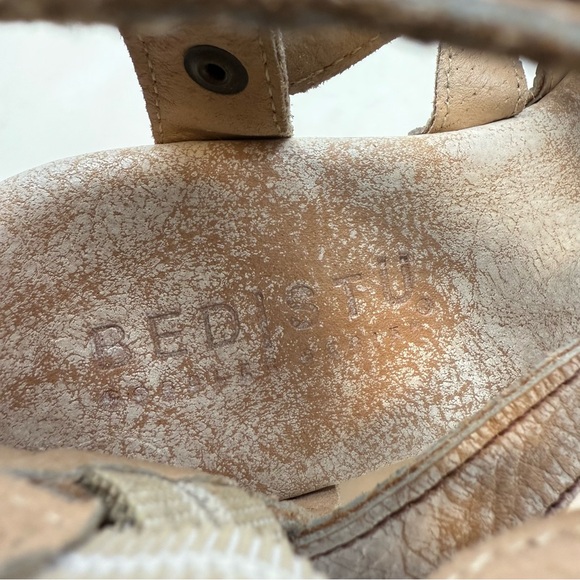 Bed Stu | Juliana Distressed Leather Wedge Sandals Size 6.5 - Picture 11 of 12